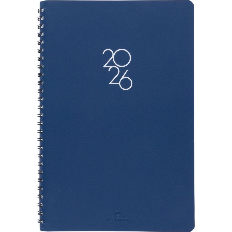 3664447208756-Agenda à spirale Portland - 1 semaine sur 2 pages - 17 x 24,5 cm - bleu - Oberthur--0