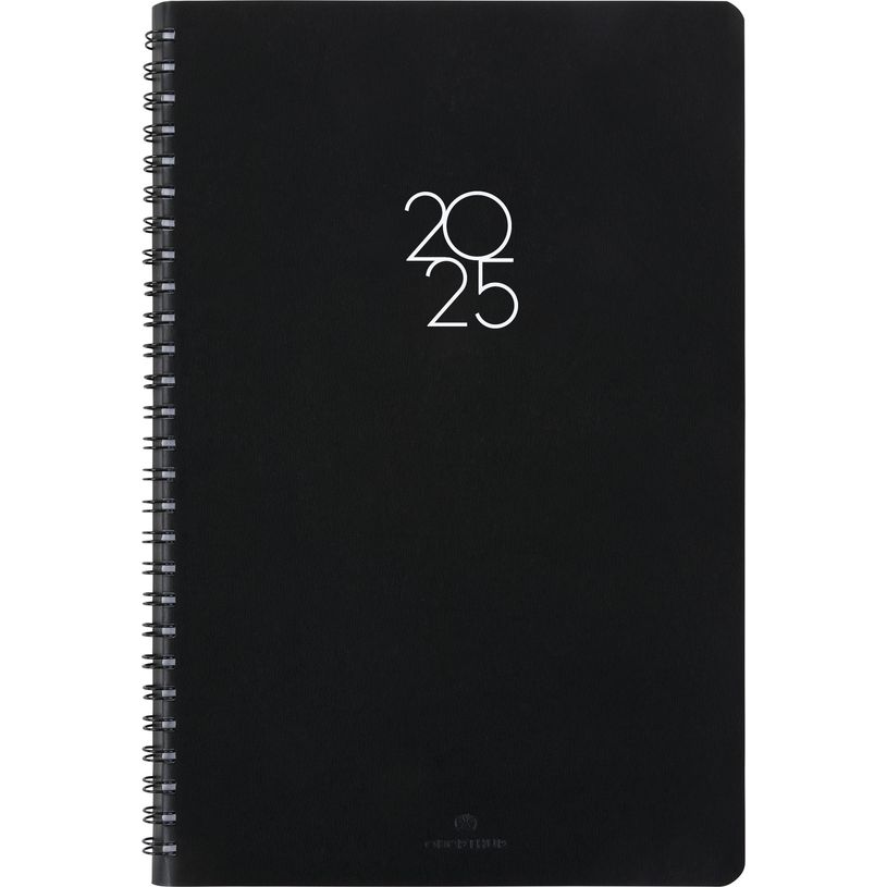 3664447208695-Agenda à spirale Portland - 1 semaine sur 2 pages - 22 x 28 cm - noir - Oberthur-P_405186395_1-0