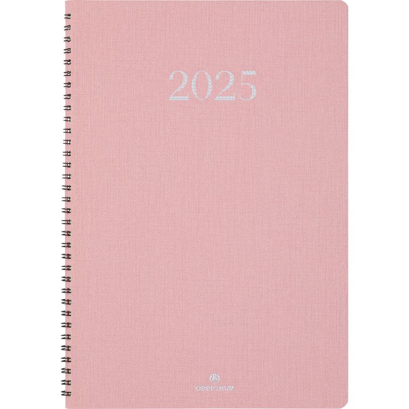 3664447208435-Agenda spiralé Galway - 1 semaine sur 2 pages - 19 x 24,5 cm - rose - Oberthur-P_405188522_1-0