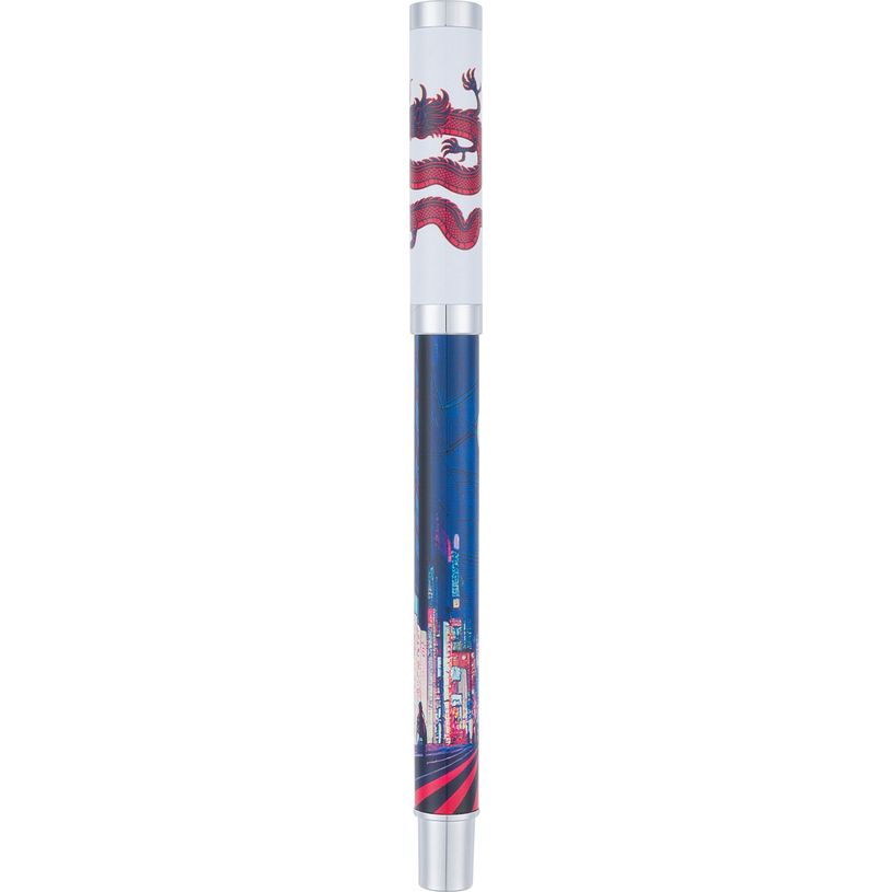 3664447169910-Stylo roller a cartouche Manga - 5 decors assortis - Oberthur-P_405188852_5-4