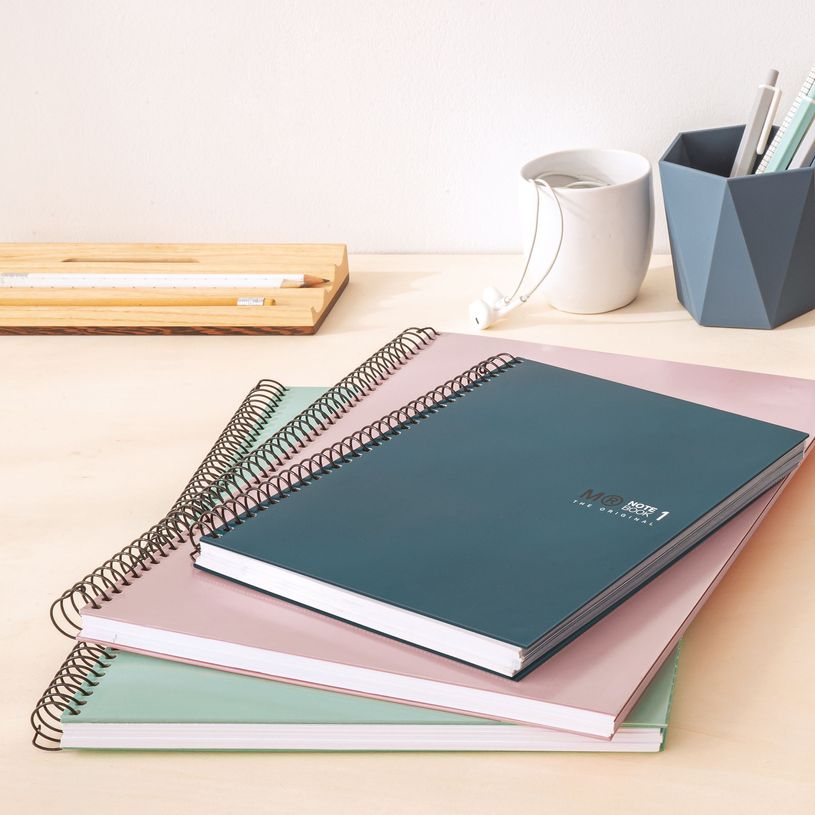 8422593466988-THE ORIGINAL NOTEBOOK, couverture rigide, A5, quadrillage 5x5 mm, 80 feuilles de 1 couleur, Miquelrius,--2