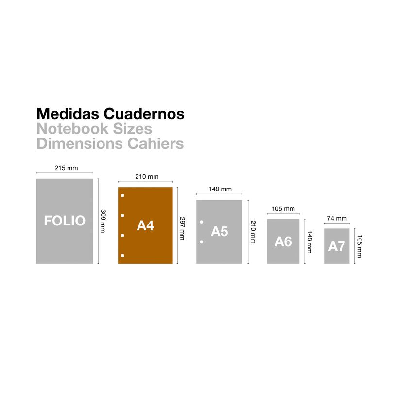 8422593486061-Notebook Emotions, couverture rigide, A4, lignes horizontales 7 mm, 80 feuilles de 1 couleur, Miquelriu--4