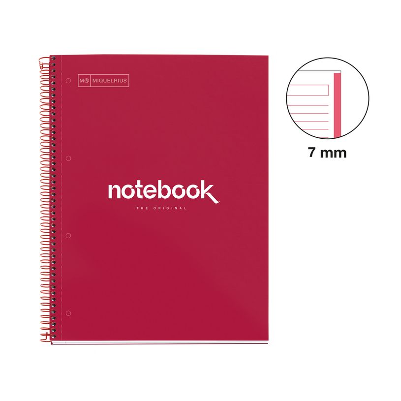 8422593488225-Notebook Emotions, couverture rigide, A4, lignes horizontales 7 mm, 80 feuilles de 1 couleur, Miquelriu--1