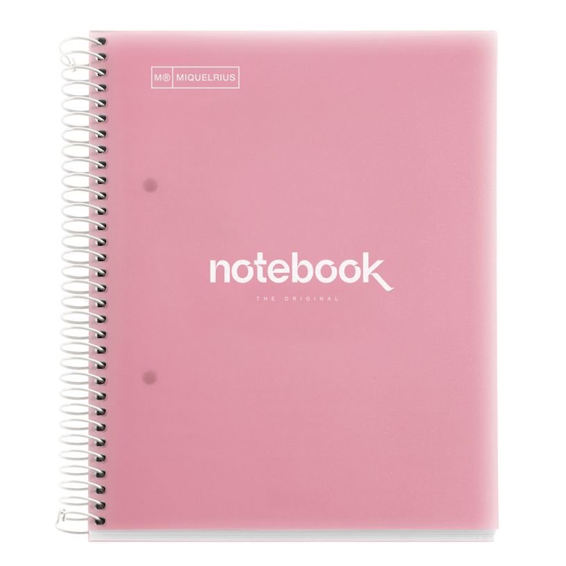 8422593499511-Notebook Miquelrius à couverture souple format A5 avec lignes horizontales, 120 feuilles de 5 couleurs, collection Emotio--0
