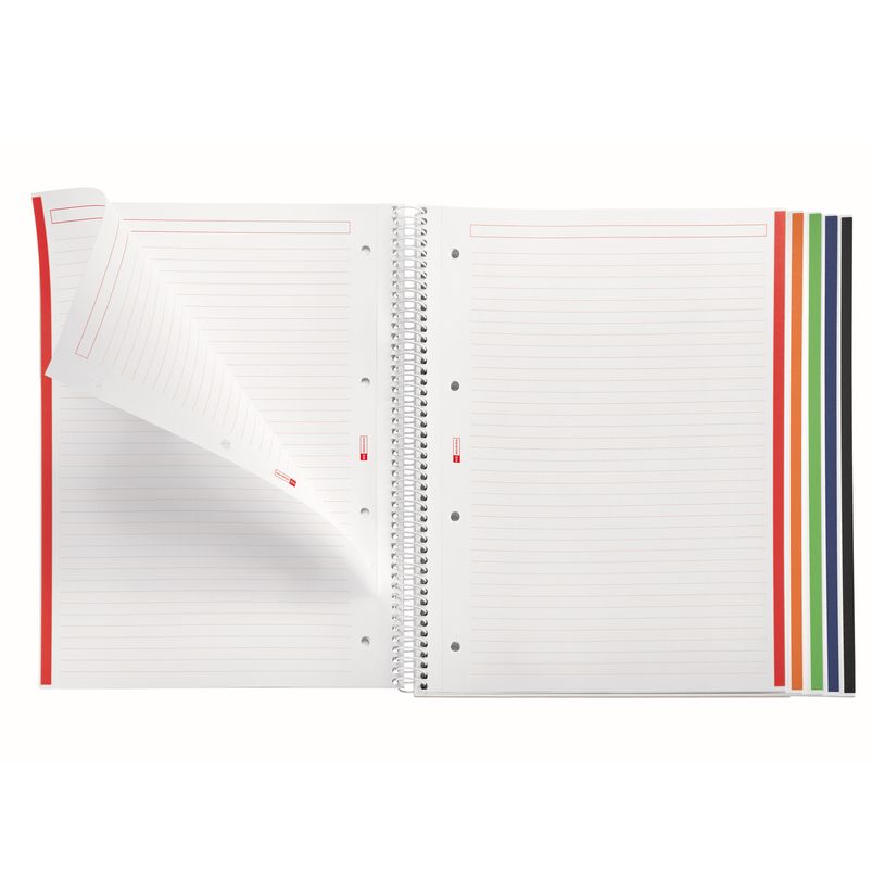 8422593467329-Notebook Emotions, couverture rigide, A4 lignes horizontales 7 mm, 120 feuilles de 5 couleurs, Miquelri--3