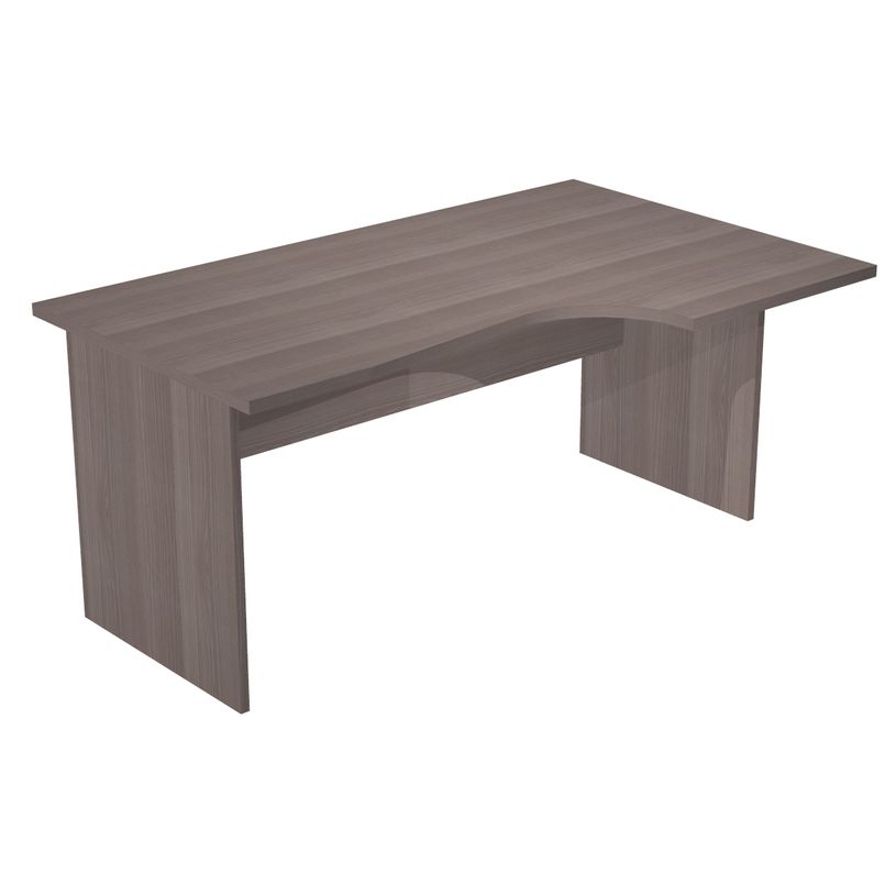 0404052256871-Bureau compact Trend - L160 cm - retour à droite - pieds panneaux - plateau imitation frêne toscan - (pied de renfort obligat-P_405225687_1-0