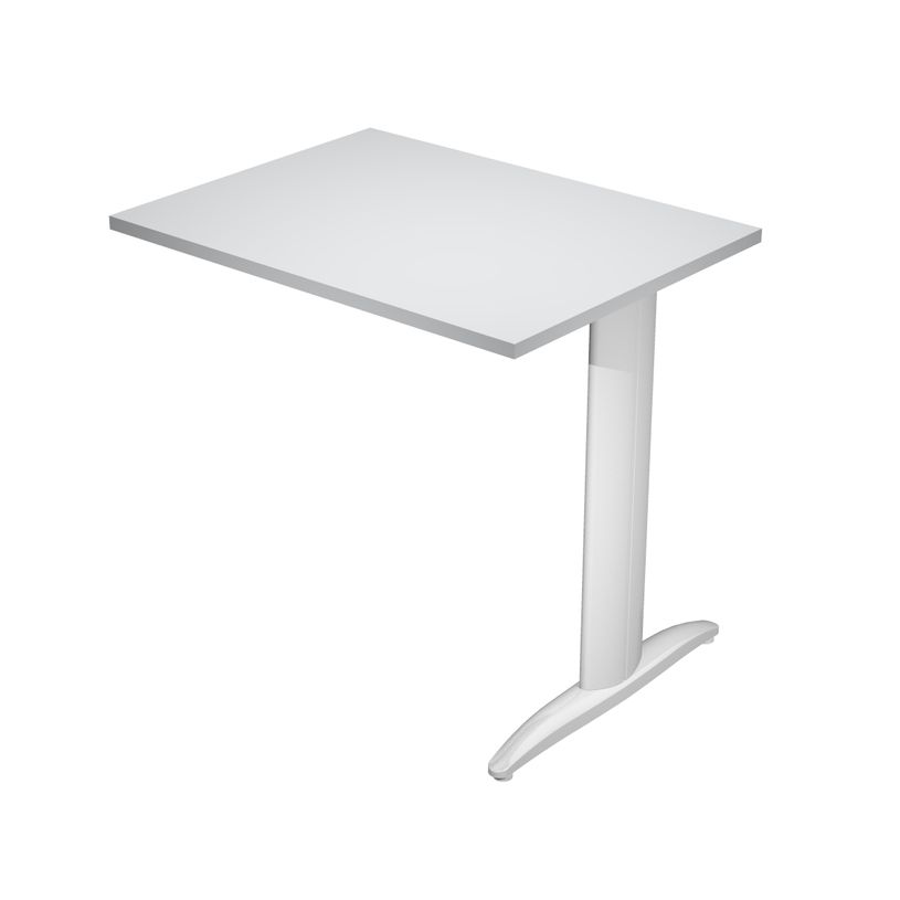 0404052258172-Retour direct pour Bureau Trend pieds métal - L80 - plateau gris - pieds effet chromé-P_405225817_1-0