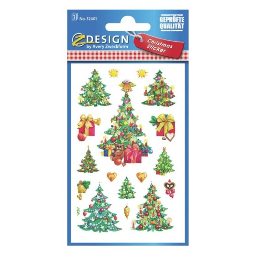 4004182524015-Avery - 30 stickers en sachet - 160x83x1 - sapins et cadeaux-P_405232070_4-0