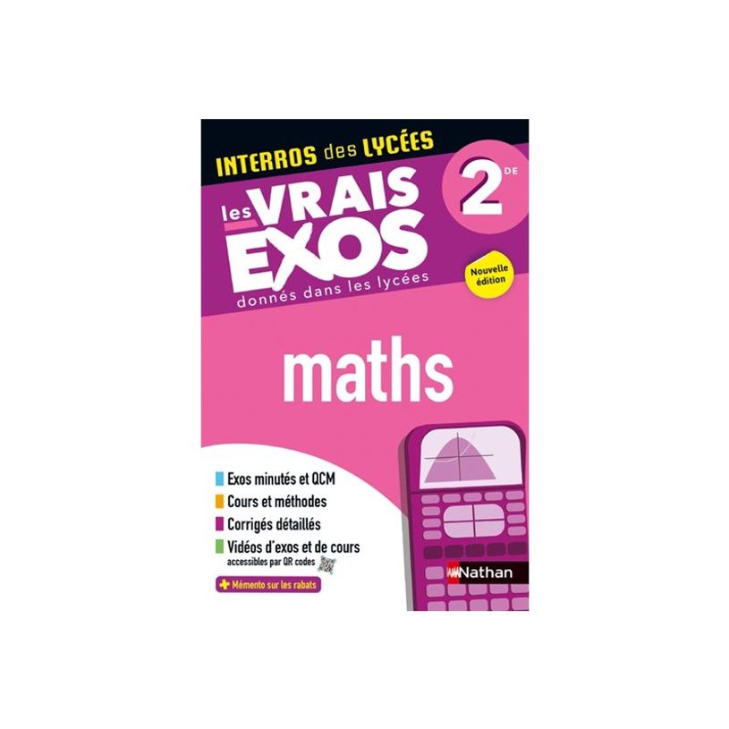 9782095038618-Maths Seconde - Programme 2024-2025 - Les vrais exos du BAC - + de 100 exercices avec corrigés détaillés - Interros des Lycées - 2de - par Erick de Brauwere, Pasquet Stéphane - livr-P_405235469_2-1