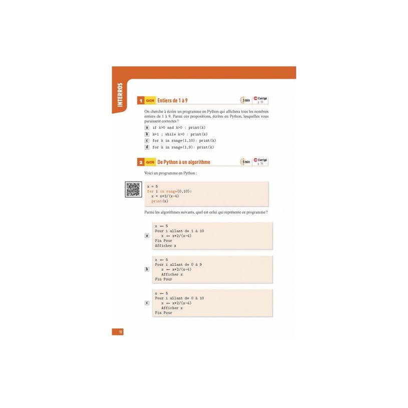 9782095038618-Maths Seconde - Programme 2024-2025 - Les vrais exos du BAC - + de 100 exercices avec corrigés détaillés - Interros des Lycées - 2de - par Erick de Brauwere, Pasquet Stéphane - livr-P_405235469_9-8