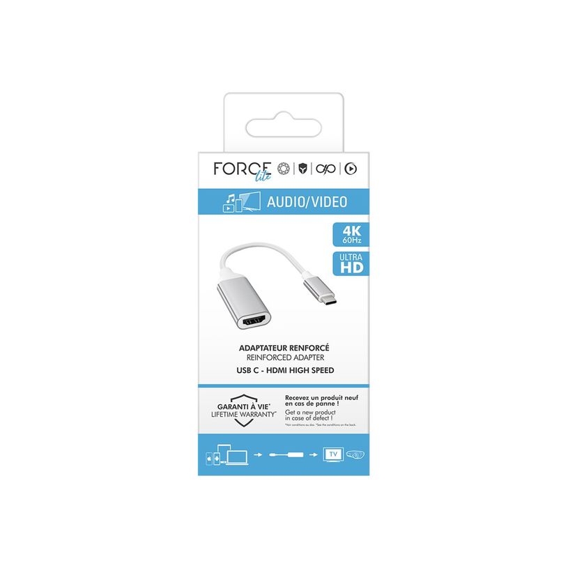 3571211530251-Force Power Lite - Adaptateur vidéo - 24 pin USB-C mâle pour HDMI femelle - noir - suppo-P_405240465_2-3