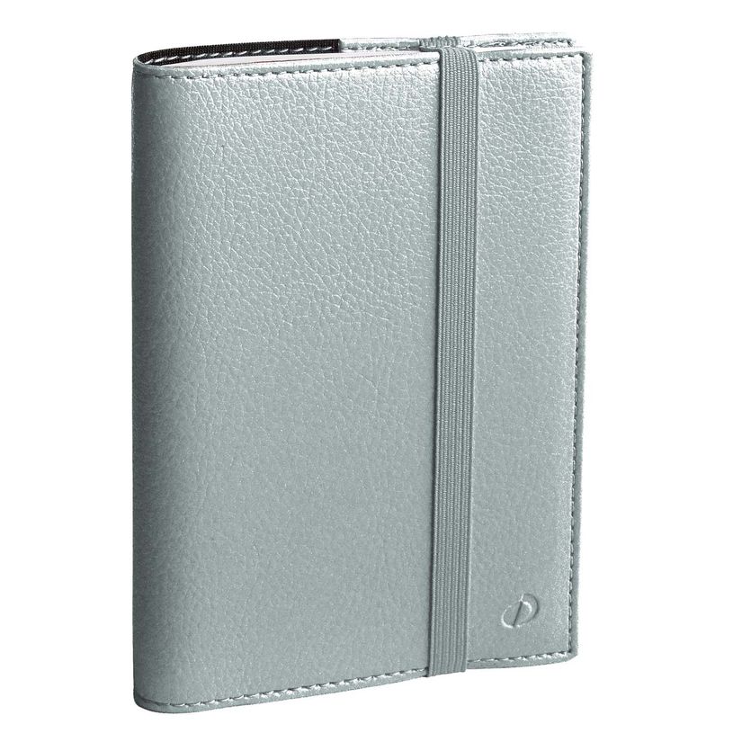3371010527236-Agenda Année Civile - TIME&LIFE LARGE FR avec répertoire - Couverture Cassandra avec élastique - Argent - 16x24 cm - Semainier - 13 mois de décembre à déc--0