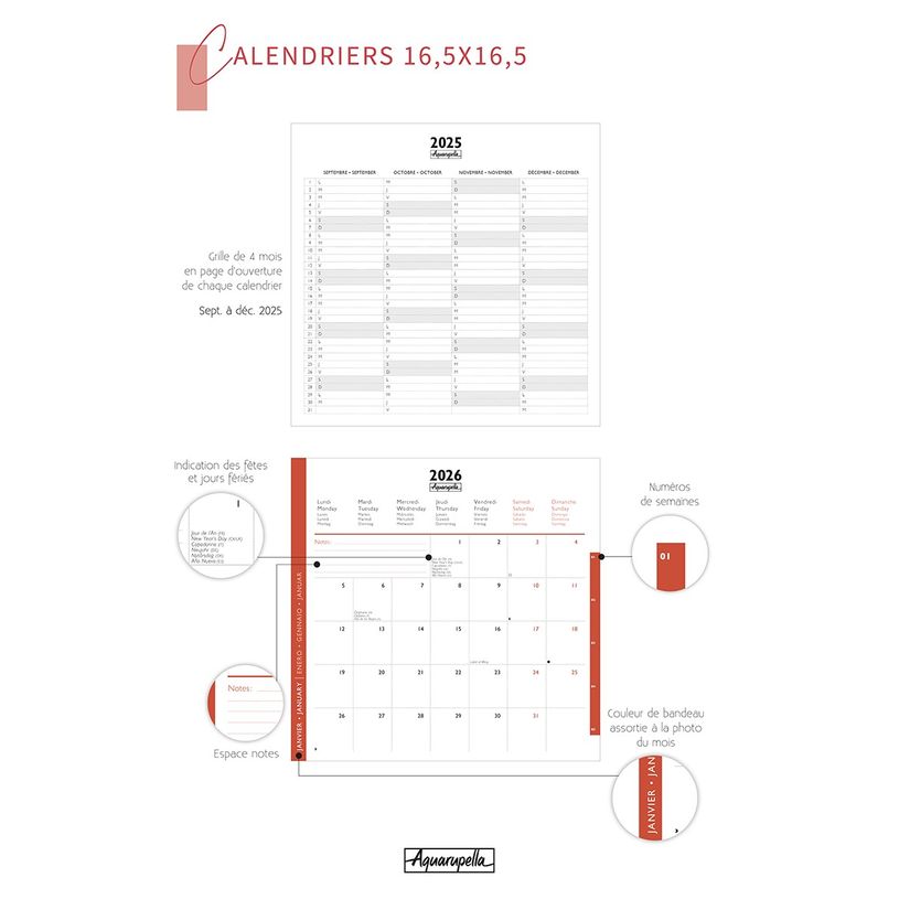 3494150174341-Calendrier 16x16cm 16 mois Aquarupella - Bambou--1