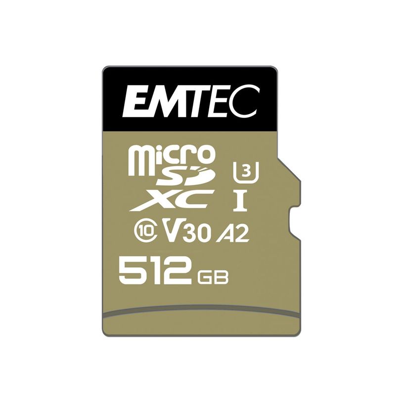 3126170173843-EMTEC SpeedIN' PRO - Carte mémoire flash (adaptateur SD inclus(e)) - 512 Go - A2 / Video Class V30 / UHS-I U3 / Cl-P_405245567_1-0