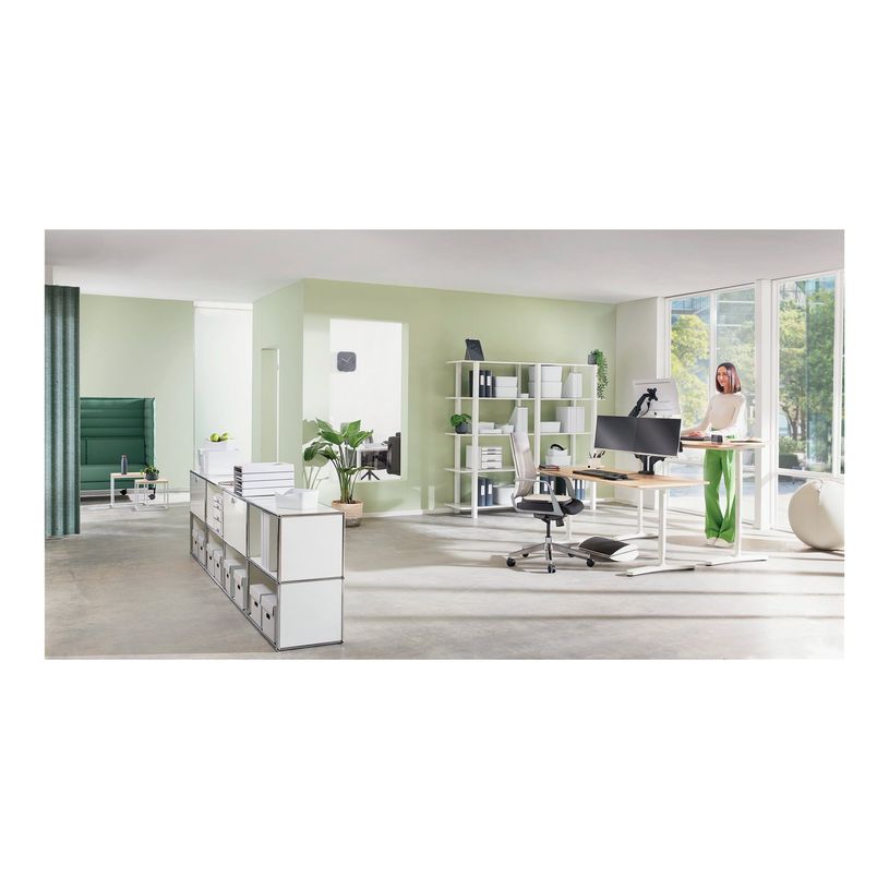 4002432134687-Leitz Ergo - Bras double pour écrans - 17"- 32"- Faible encombrement - Métal - Gris fon-P_405245721_1-4