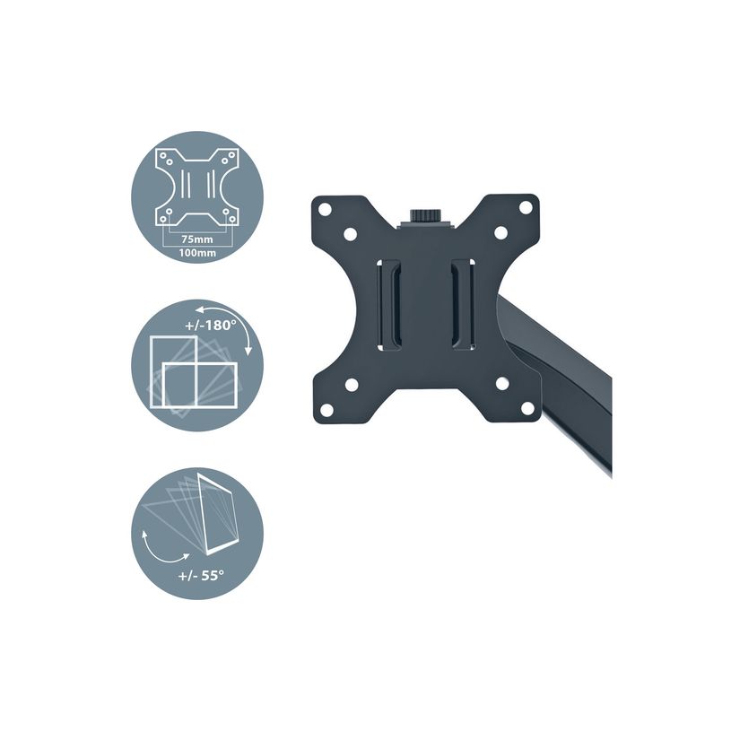 4002432134700-Leitz Ergo- bras double pour écran et PC - 17"- 32"- Faible  encombrement - Métal - Gri-P_405245722_5-1