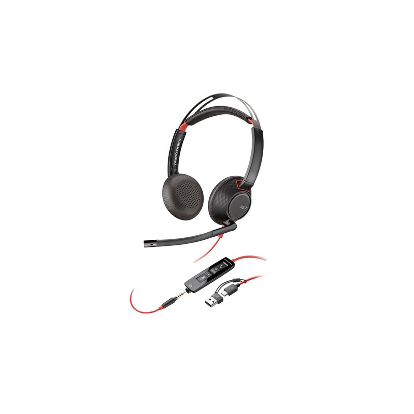 0197498429441-Poly Blackwire 5220 - Micro-casque - sur-oreille - filaire - USB-C, jack 3,5mm - noir - Certifié pour Skype for Business, certifié Cisco Jabber, Certifié Avaya, Certifié pour Microsoft Teams, certifié Zoom, certifié UC, W-P_405246695_6-5