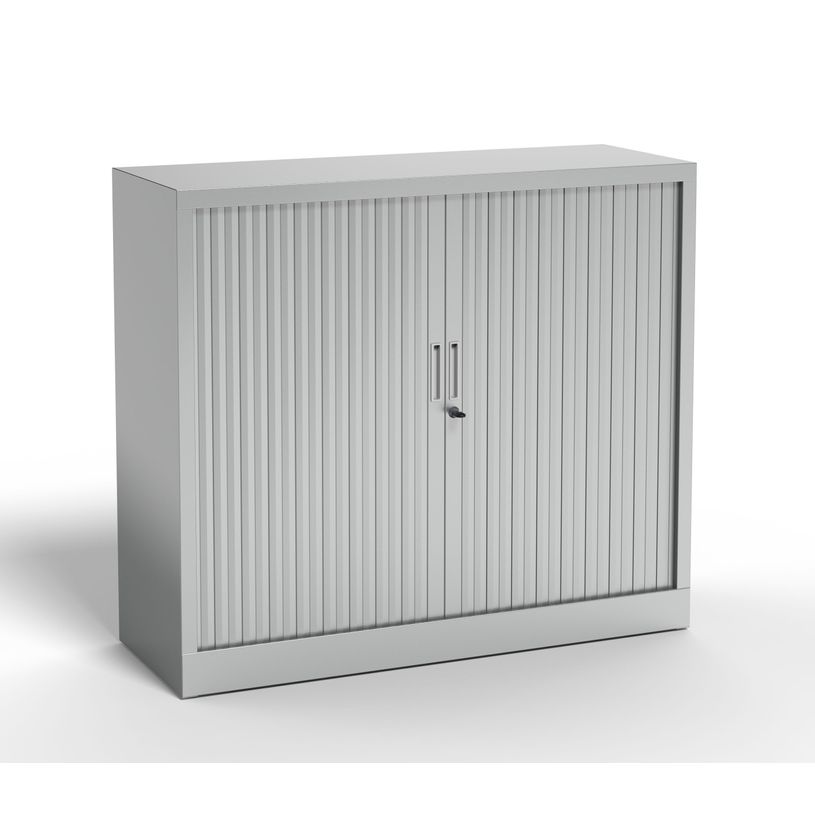 3700339995981-Armoire basse à rideau - L120 x H105 x P43 cm - corps alu/rideau alu-P_405247682_1-0
