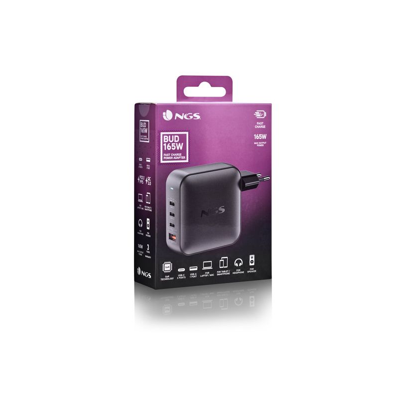 8435430626360-NGS - Chargeur secteur - Ultra Rapide - 165 Watt - 4 connecteurs de sortie (3 x USB-C, USB-P_405251855_6-2