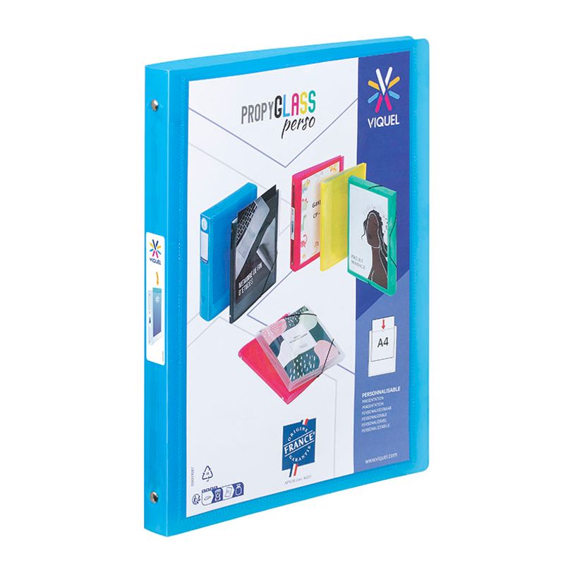 3135256091391-Viquel Propyglass - Classeur à anneaux personnalisable - Dos 25 mm - A4 - disponible dans différentes--1