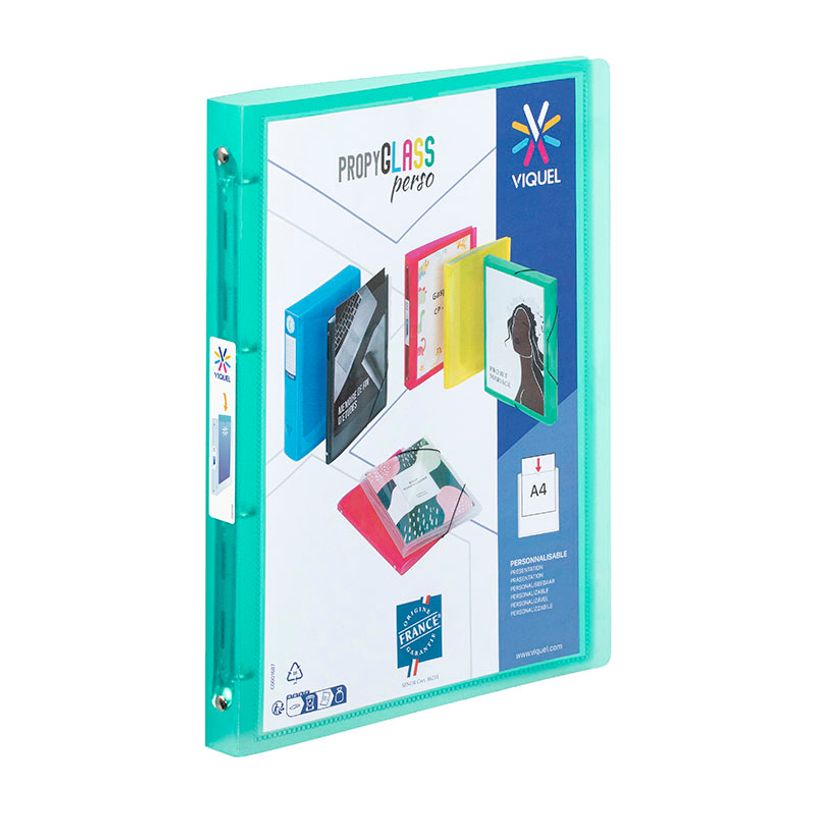 3135256091391-Viquel Propyglass - Classeur à anneaux personnalisable - Dos 25 mm - A4 - disponible dans différentes--4