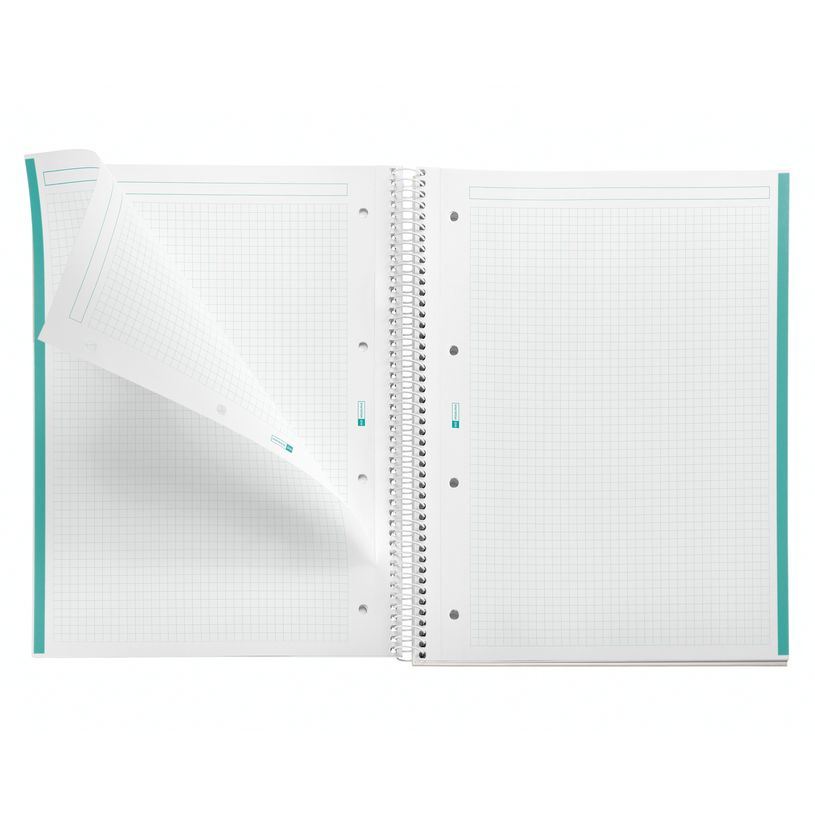 8422593460610-Notebook Emotions, couverture souple, A4, quadrillage 5x5 mm, 80 feuilles de 1 couleur, Miquelrius, Tur--2