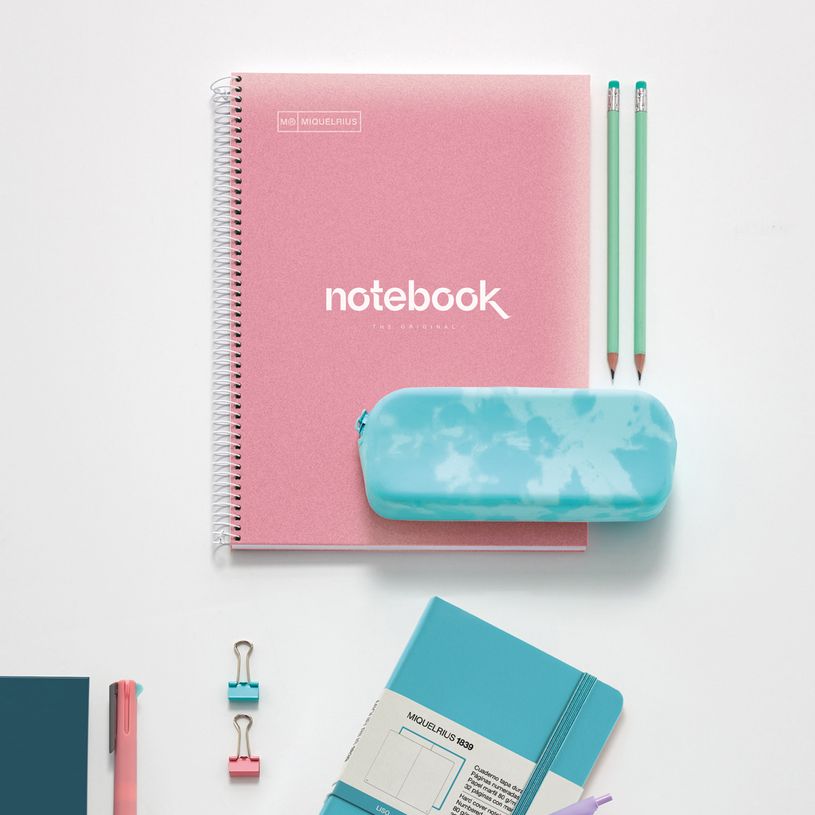 8422593460627-Notebook Emotions, couverture souple, A4, quadrillage 5x5 mm, 80 feuilles de 1 couleur, Miquelrius, Cor--2