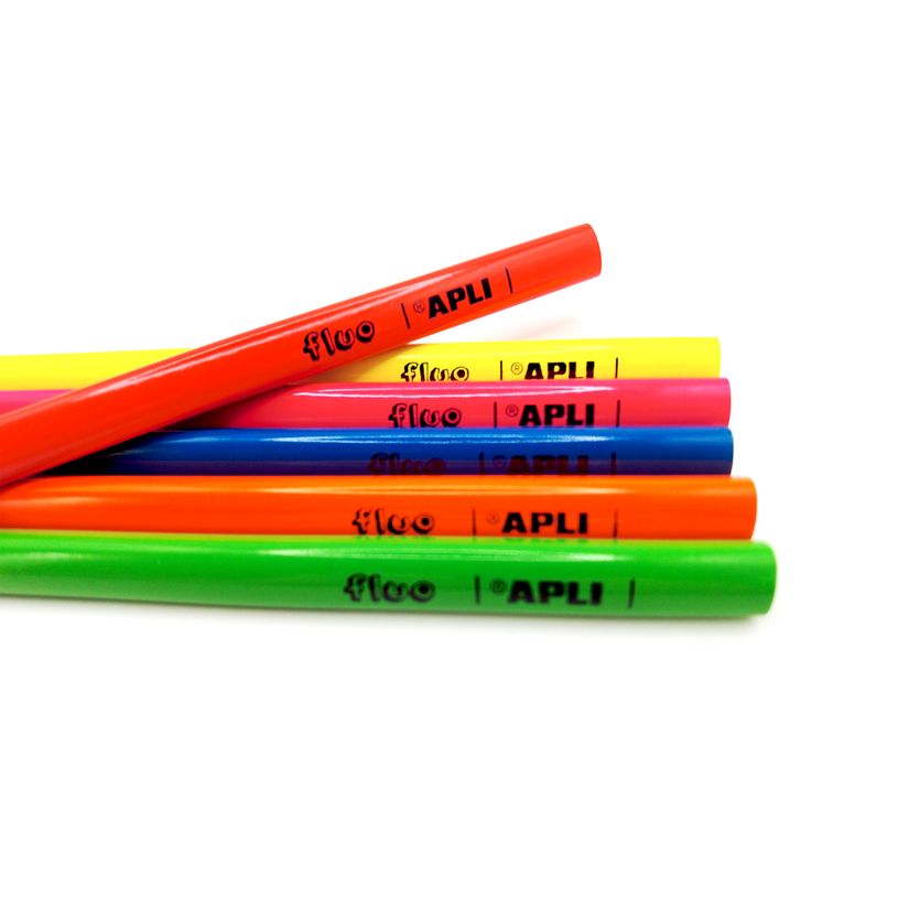 8410782175056-Apli Agipa - Crayon de couleur triangulaire Jumbo - orange fluo--2