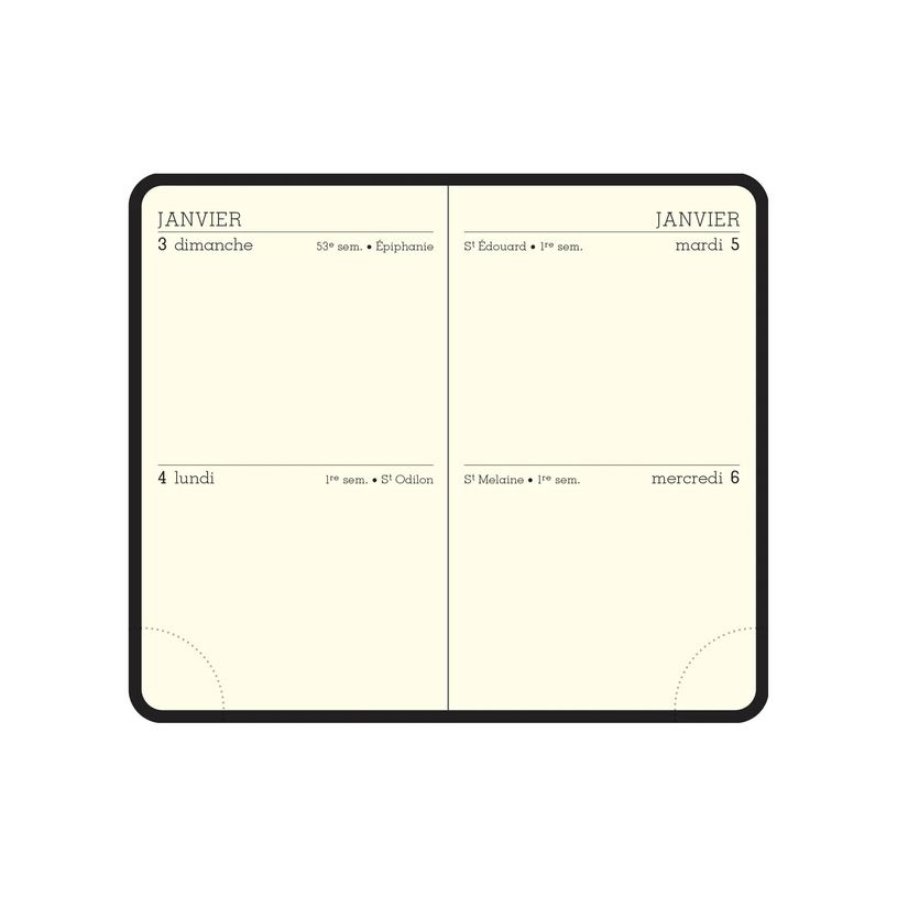 3660942001649-Agenda de poche Winner avec crayon - 2 jours par page - 7,5 x 11,5 cm - disponible dans différentes cou--3