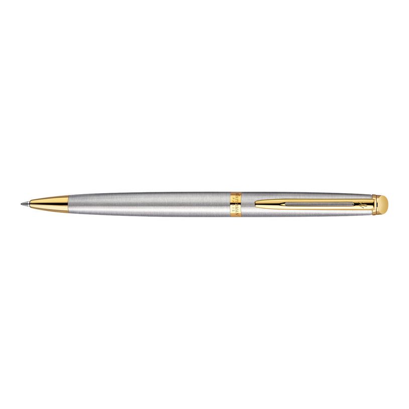 3501170920374-Waterman Hemisphere Essential - Stylo à bille - bleu - corps acier - rétractable-P_79353907_1-0