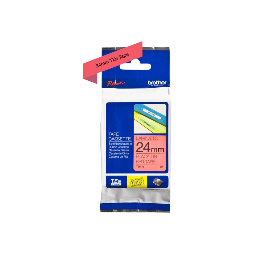 4977766686358-Brother TZe451 - Ruban d'étiquettes auto-adhésives - 1 rouleau (24 mm x 8 m) - fond rouge-P_79360928_1-3