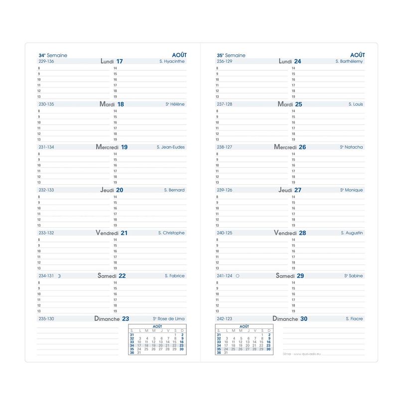 3371010190218-Agenda de poche Impala Silma - 1 semaine par page - 8,8 x 17 cm - disponible dans différentes couleurs--4