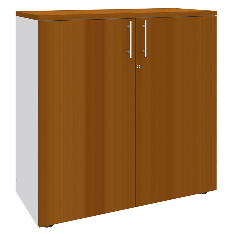2012348123264-Armoire mi-haute IDRA/DUAL -  L80 x H102 x P47 - 2 portes - 2 tablettes métal DS - Corps blan-P_79377048_1-0