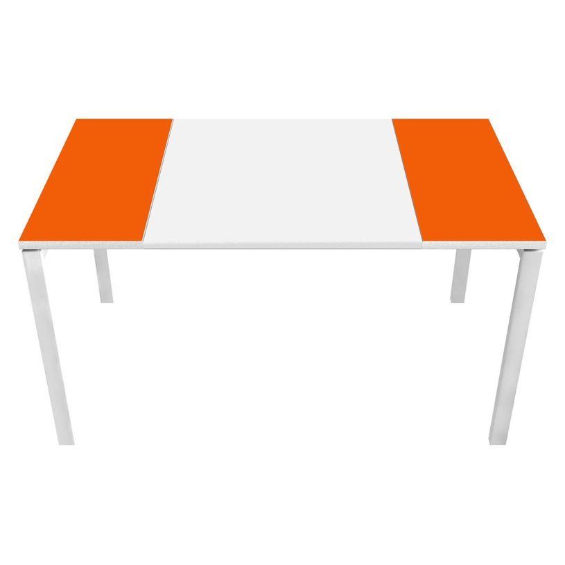 3660141220254-Table de réunion EASYDESK - L150 x P114 x H75 cm - blanc/orange-P_79397014_1-0