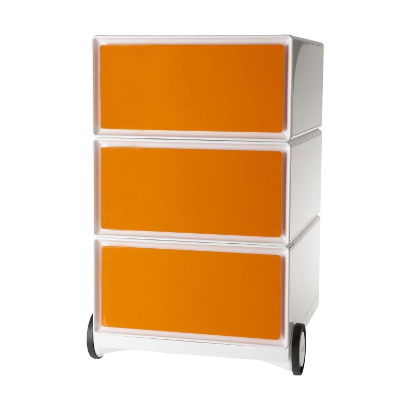 3660141921144-Caisson de bureau mobile EASYBOX - 3 tiroirs - Orange-P_79397039_1-0