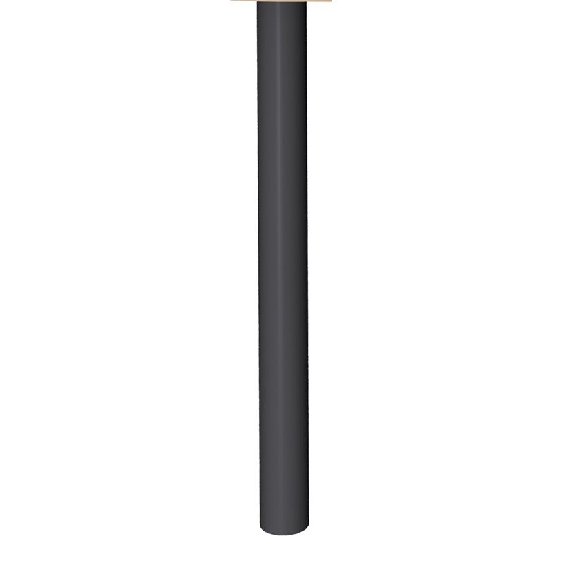 3253310148086-Extension IDRA/DUAL sur pied tube - 80 x 60 cm - Pied anthracite - plateau imitation Hêtre-P_79398164_2-1