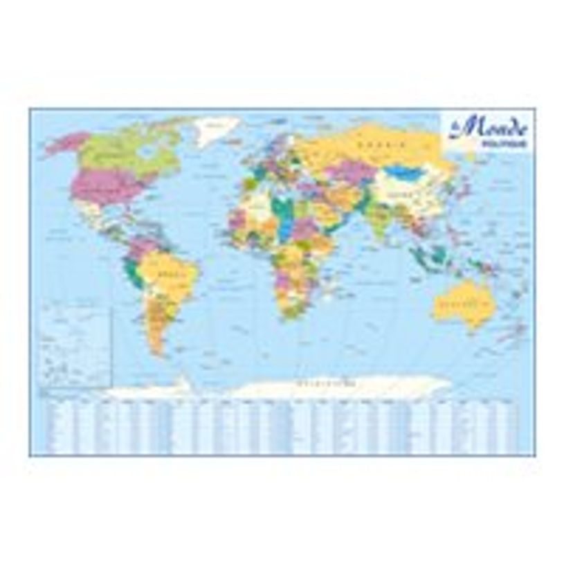 3592930008630-CBG - Carte double face Europe / Monde politique - 980 x 1380 mm-P_79409628_1-0