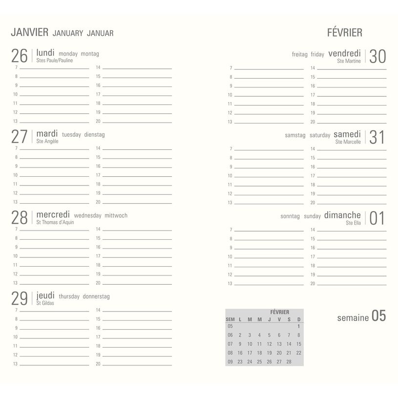 3664447103716-Agenda de poche Stan - 1 semaine sur 2 pages - 11,5 x 16 cm - disponible dans différentes -P_79421168_5-3