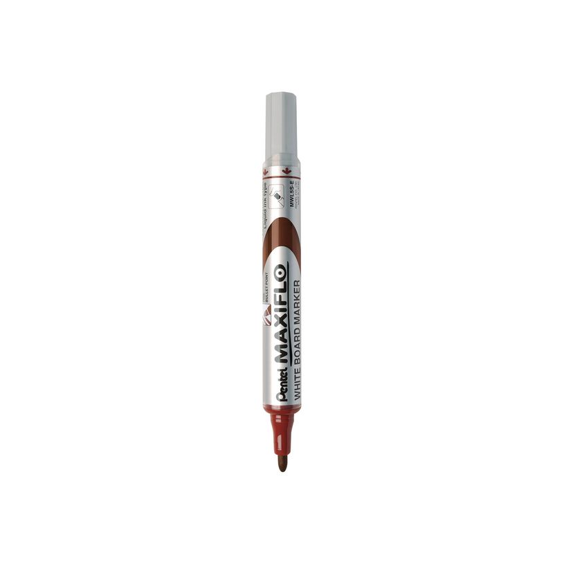 2012349387115-Pentel MAXIFLO - Pack de 12 marqueurs effaçables - pointe ogive - marron-P_79422044_1-0