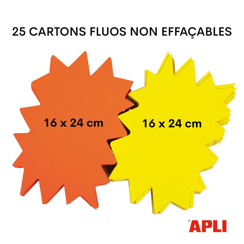 3270241004007-Apli Agipa - 25 éclatés fluo - jaune/orange - 16 x 24 cm--1