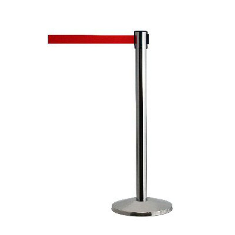 3660412032036-Promocome - Poteau de guidage chromé avec sangle rétractable rouge-P_79427810_1-0