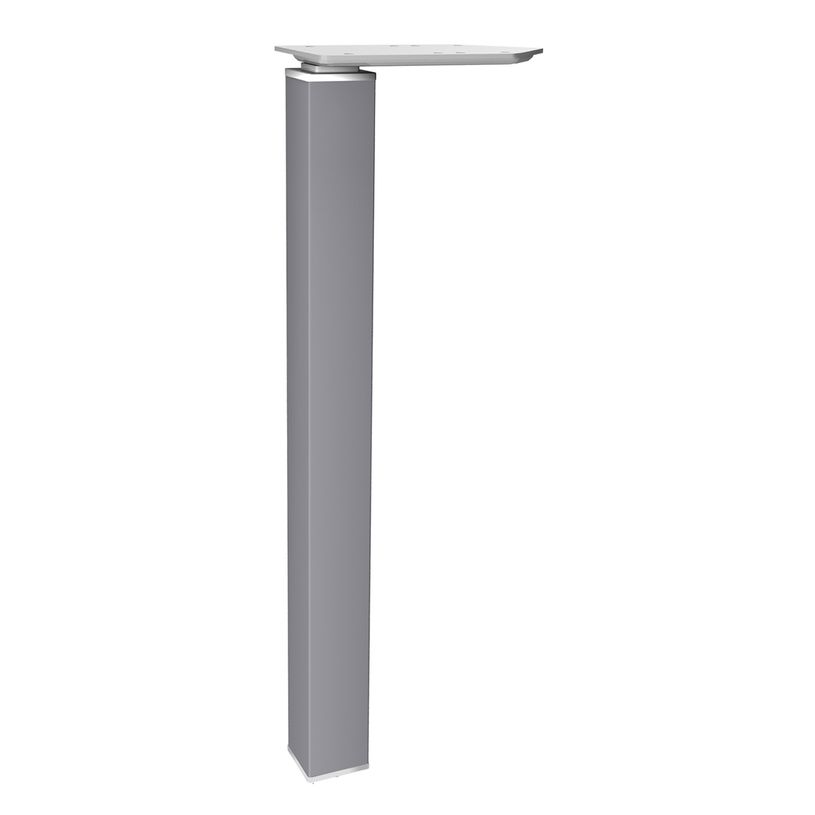 3253310164277-Bureau compact EXPRIM - L160 cm - Retour gauche - Plateau imitation Chêne clair - Pieds alu (Pieds de renfort obligato-P_79432308_2-2