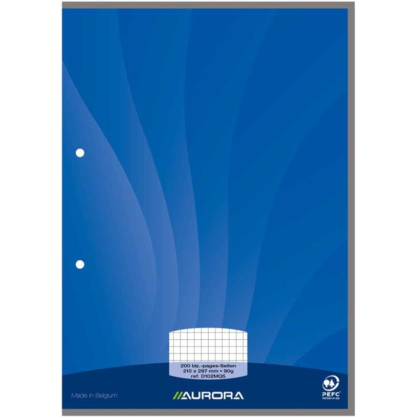 5411028070954-Aurora - Bloc de cours A4 - petits carreaux avec marge - 200 pages - perforation 2 trous-P_79433862_1-0