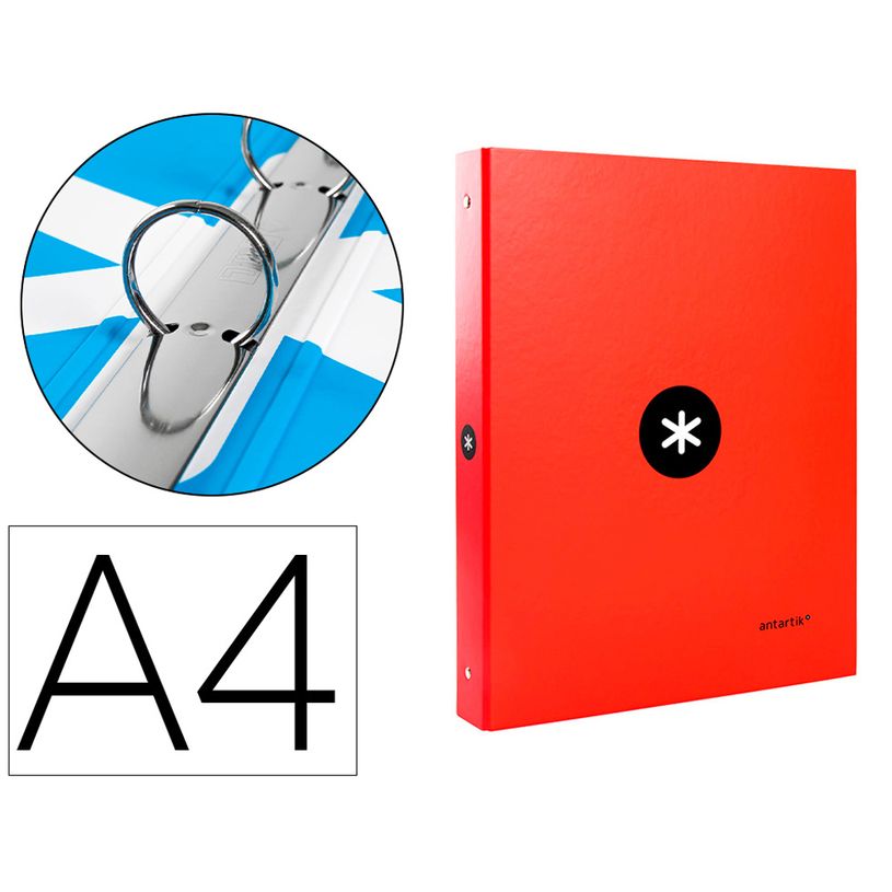 8423473596818-Antartik - Classeur à anneaux - Dos 40 mm - A4 - pour 225 feuilles - rouge-P_79436713_1-0