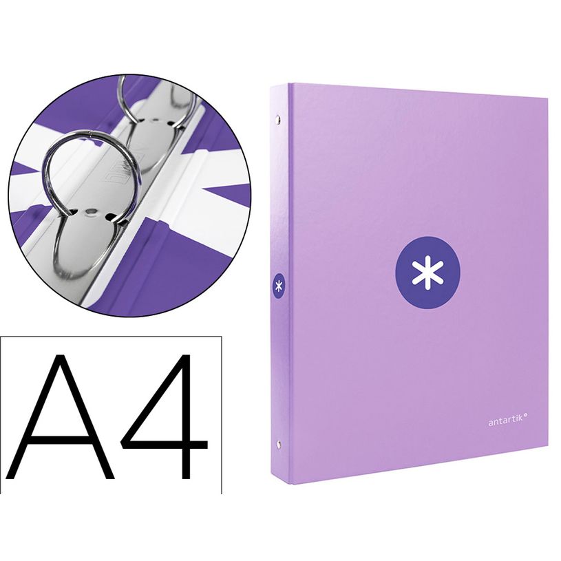 8423473596870-Antartik - Classeur à anneaux - Dos 40 mm - A4 - pour 225 feuilles - violet-P_79436718_1-0