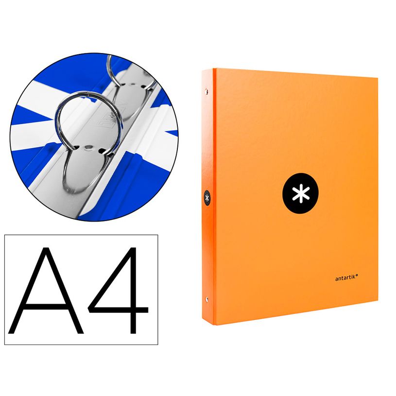 8423473596887-Antartik - Classeur à anneaux - Dos 40 mm - A4 - pour 225 feuilles - orange fluorescent-P_79436719_1-0