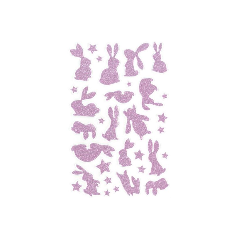 3609510911492-Maildor - 2 feuilles gommettes lapins - jaune et rose-P_79436919_2-3