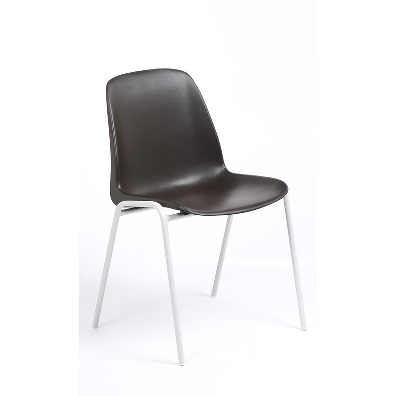 3701338800221-Chaise CHARLOTTE - pieds blancs sans accroche - noir-P_79438535_1-0