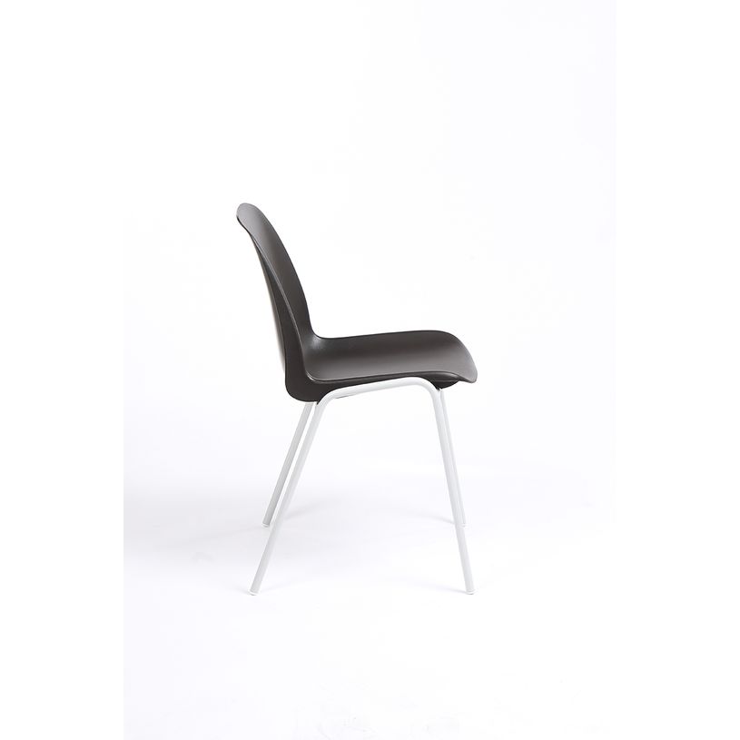3701338800221-Chaise CHARLOTTE - pieds blancs sans accroche - noir-P_79438535_3-2