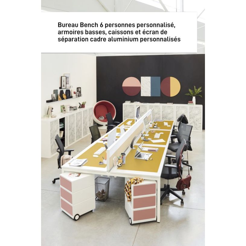 3660141254426-Bureau Bench 6 personnes EASYDESK - soit 6 plateaux L160xP60xH75 cm (L480 x P126) - Blanc-P_79441005_2-1